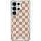 Neutral Checkered Galaxy S25 Ultra Clear Case
